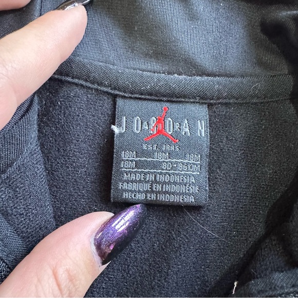 Jordan 18M Black & Red Zip Up Sports Jacket - Picture 4 of 5